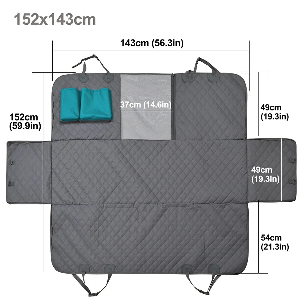 Waterproof Dog Car Seat Cover Hammock w/ Safety Belt, SUV/Truck