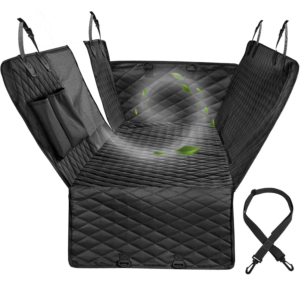 Waterproof Dog Car Seat Cover Hammock w/ Safety Belt, SUV/Truck