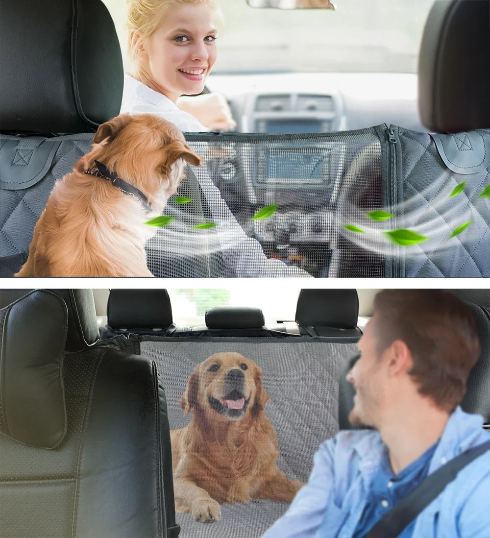 Waterproof Dog Car Seat Cover Hammock w/ Safety Belt, SUV/Truck