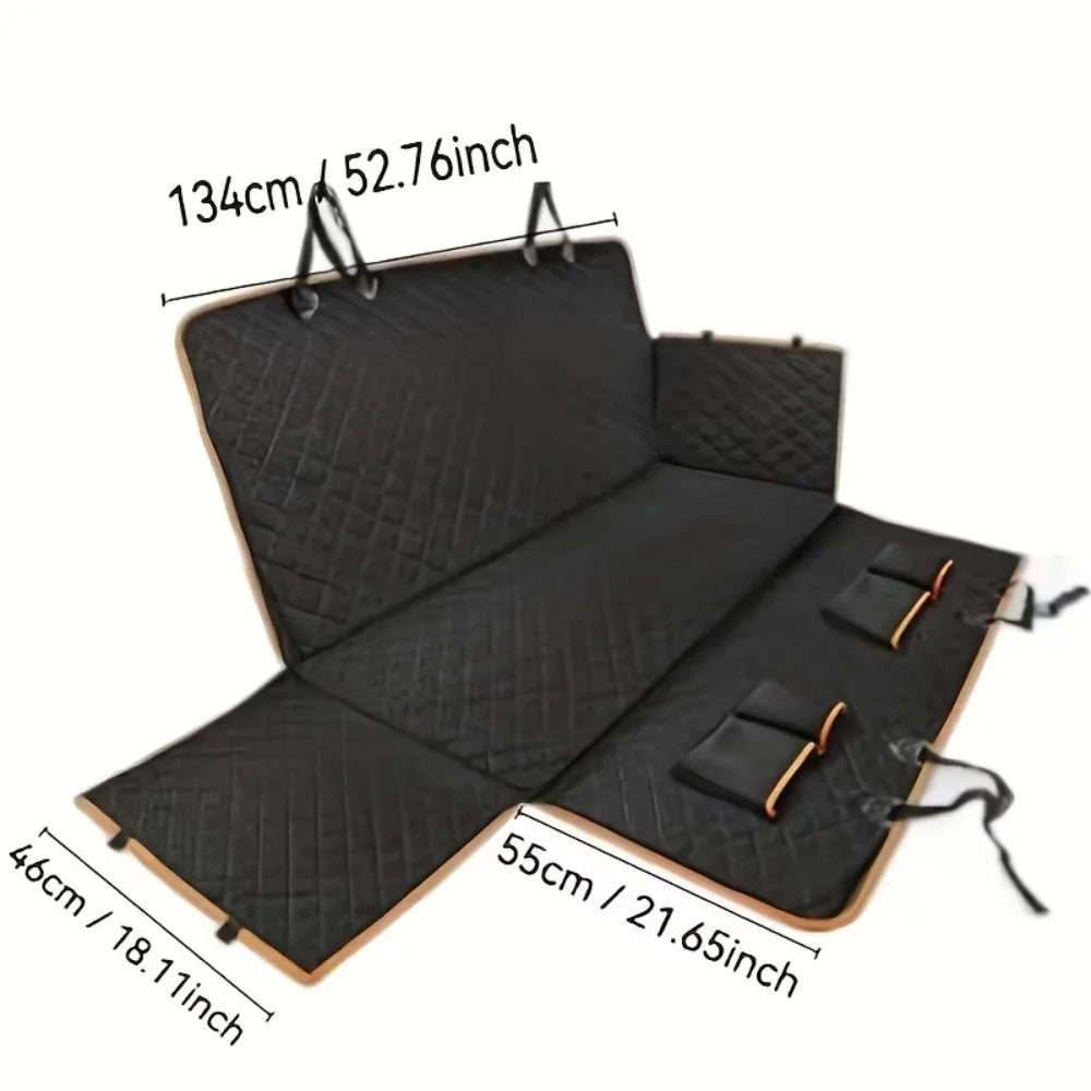 Dog Car Seat Cover for Pets 100% Waterproof Seat Cover Hammock Scratch Proof Nonslip Durable Soft Back Seat Cover for Cars Truck