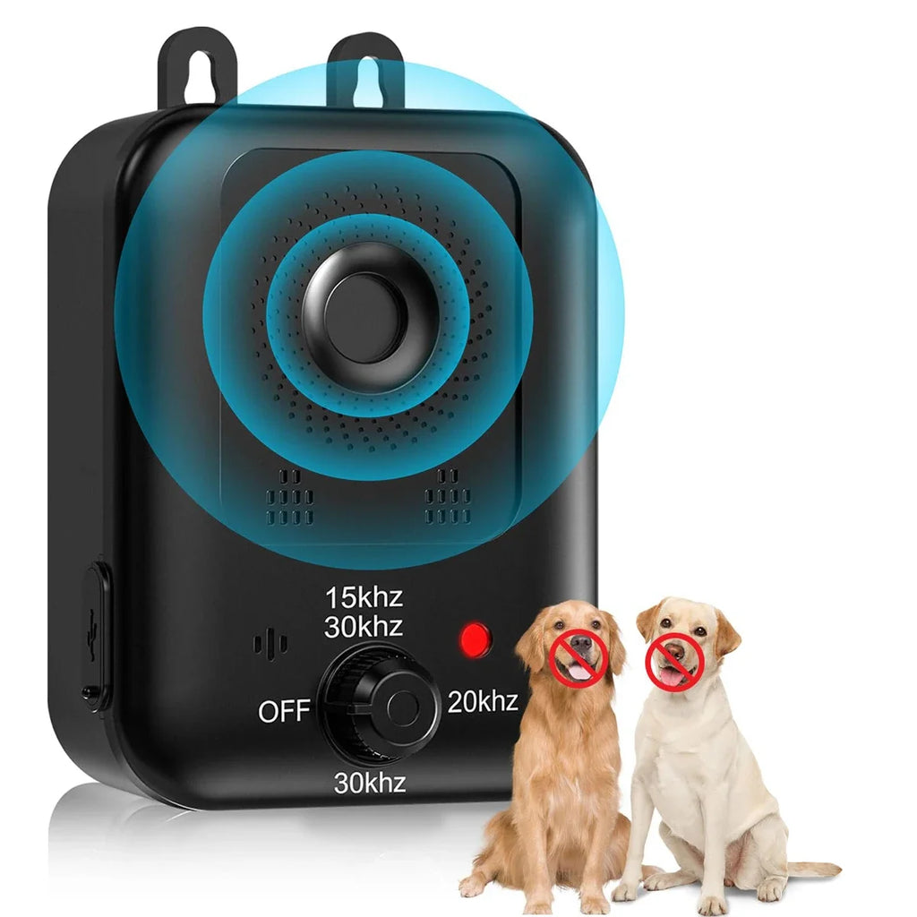 Pet Automatic Anti-Barking Device-Control Barking-Rechargeable-Ultrasonic Dog Barking Deterrent Device-Outdoor/Indoor-Training