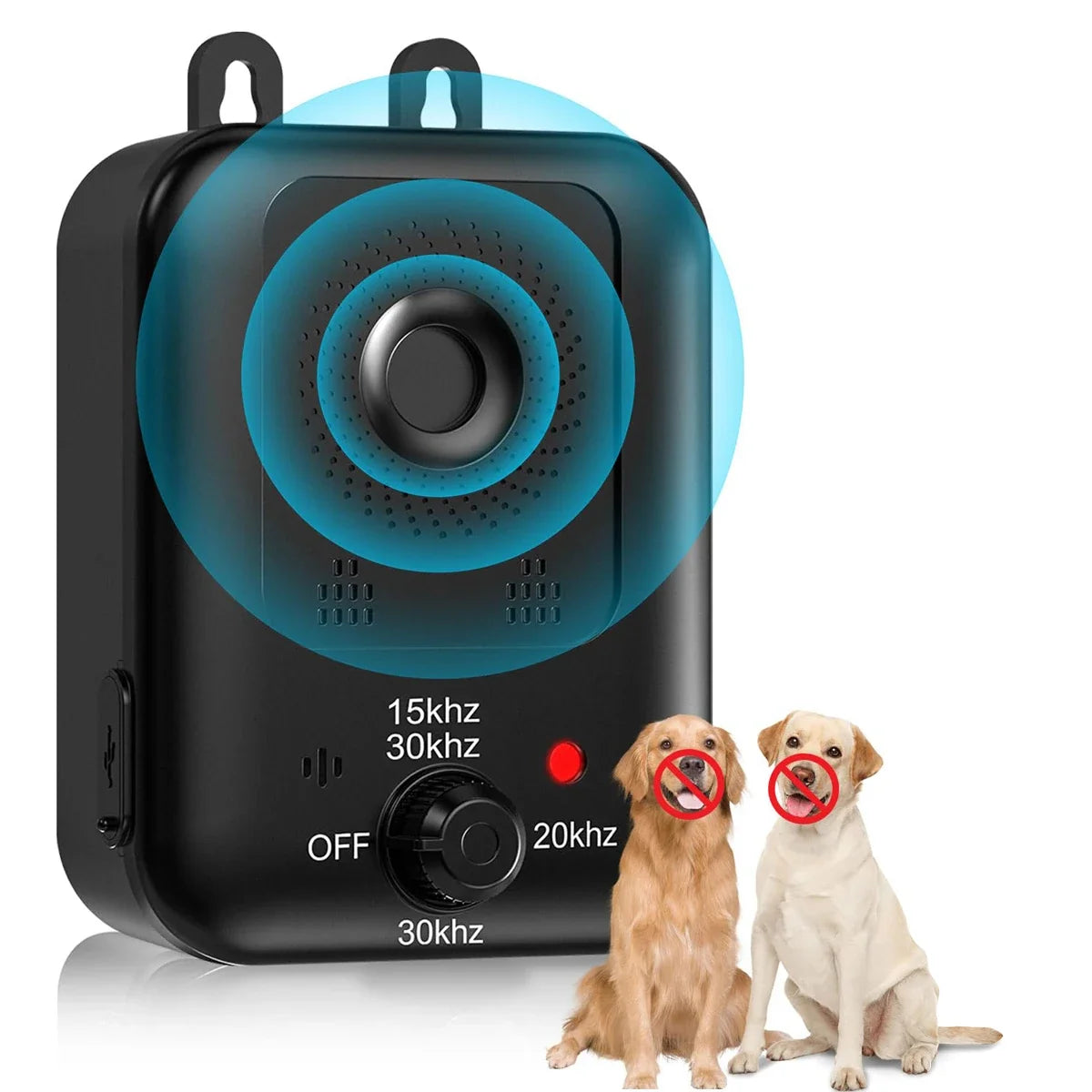 Pet Automatic Anti-Barking Device-Control Barking-Rechargeable-Ultrasonic Dog Barking Deterrent Device-Outdoor/Indoor-Training