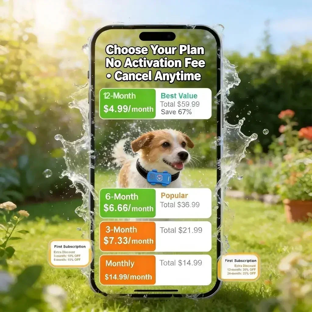 WANWAYTECH GPS Pet Tracker 4G Dogs Cats Real Time Tracking IP67 Waterproof