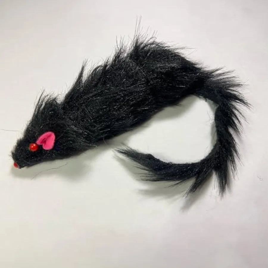Shaggy Plush Ferret Interactive Rattle and Catnip Fuzzy Toy for Indoor Cats and Kittens Large Size 11 Inches Perfect for Pounci