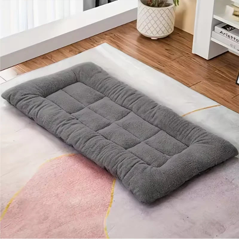 Plush Dog Bed Mat - Soft Washable Cushion for Small to Large Dogs