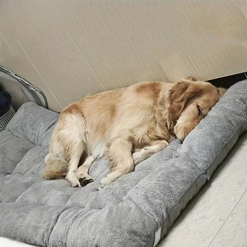 Plush Dog Bed Mat - Soft Washable Cushion for Small to Large Dogs