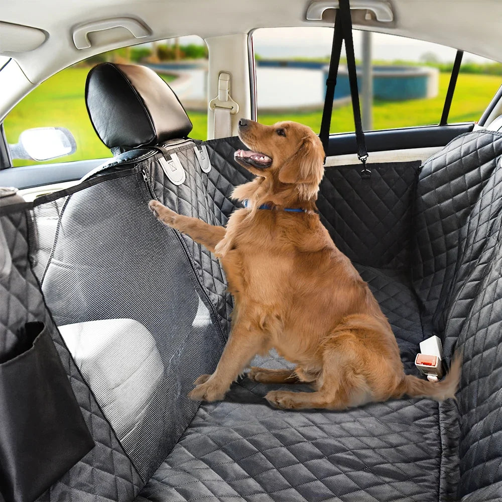 Waterproof Dog Car Seat Cover Hammock w/ Safety Belt, SUV/Truck