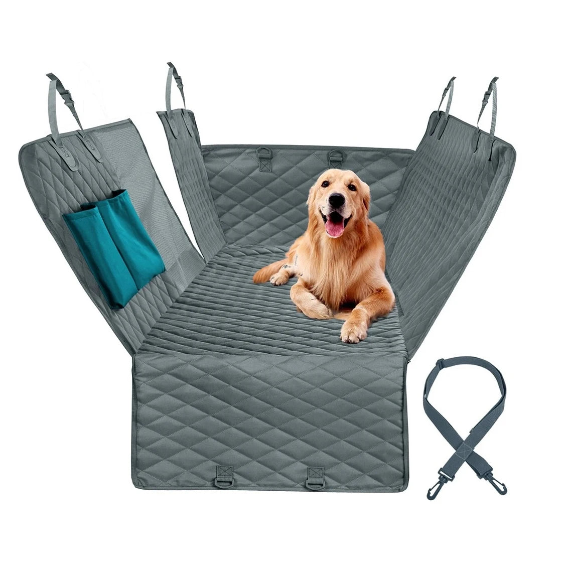 Waterproof Dog Car Seat Cover Hammock w/ Safety Belt, SUV/Truck